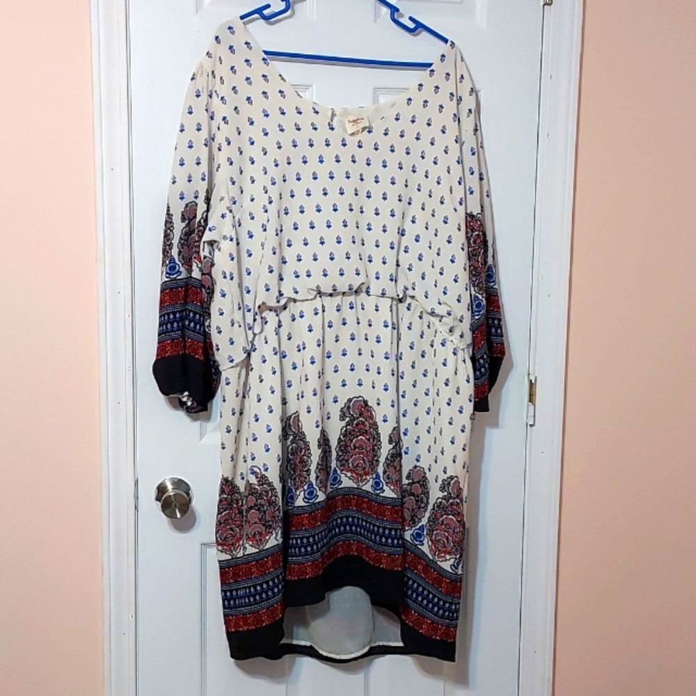Hayden 2x oversized 3/4 sleeve dress